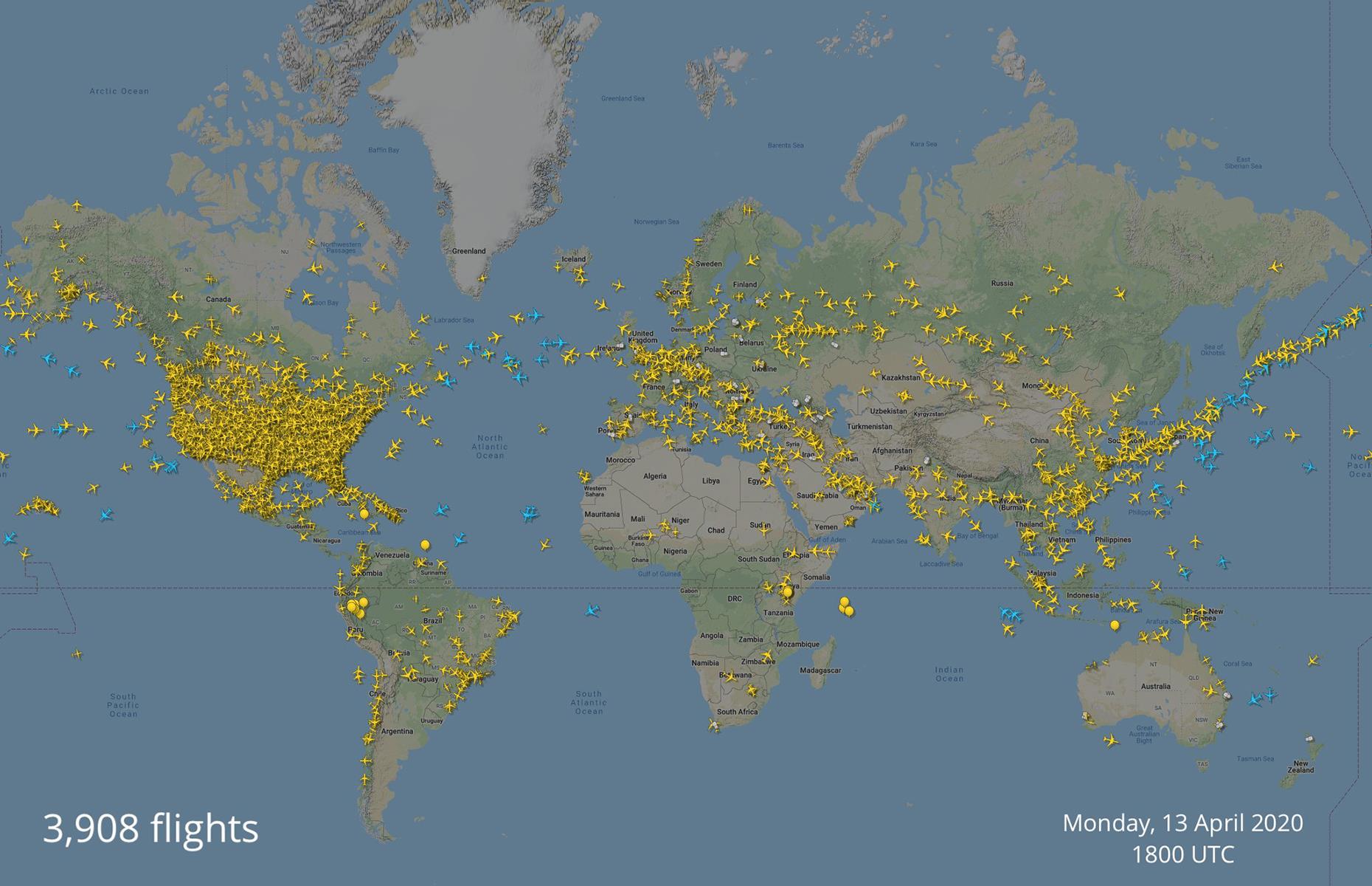 After: daily global flights